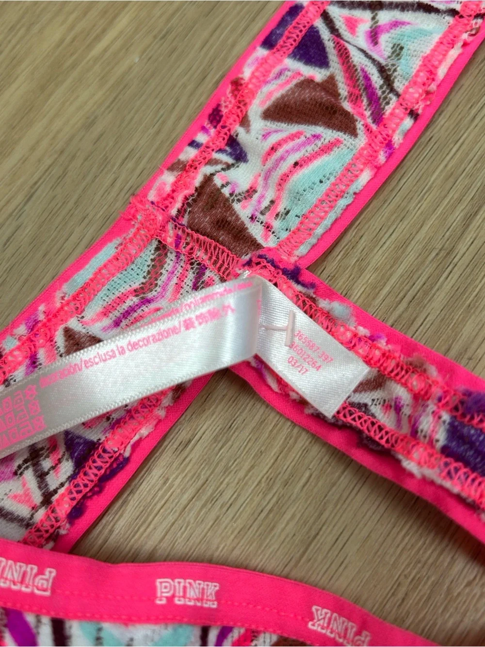2017 PINK Victoria’s Secret Extra Low Rise Thong Lace Panty S